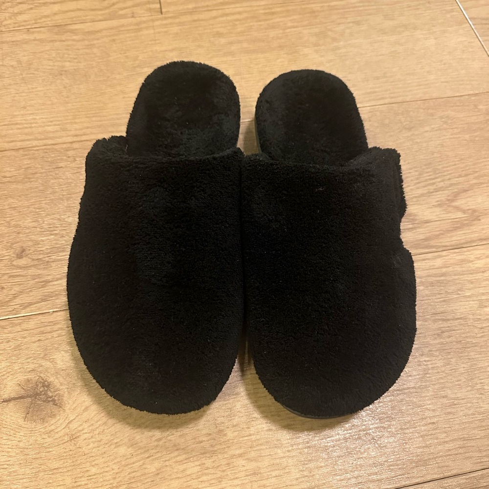 Vionic Gemma Slipper Mule Black Fleece faux Fur black womens , size 10 - Picture 7 of 10